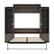 Bestar Orion 104W Queen Murphy Bed and 2 Narrow Shelving Units with Drawers (105W), Bark Gray & Graphite 116885-000047 - alternate 3